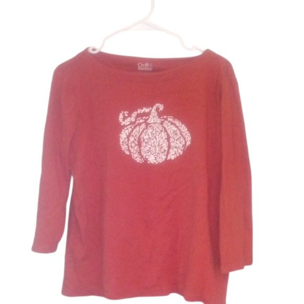 Orange Pumpkin 3/4 Sleeve | 22 PTP | Large